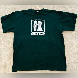 Game Over Vintage Tshirt Men’s Size XL Dark Green